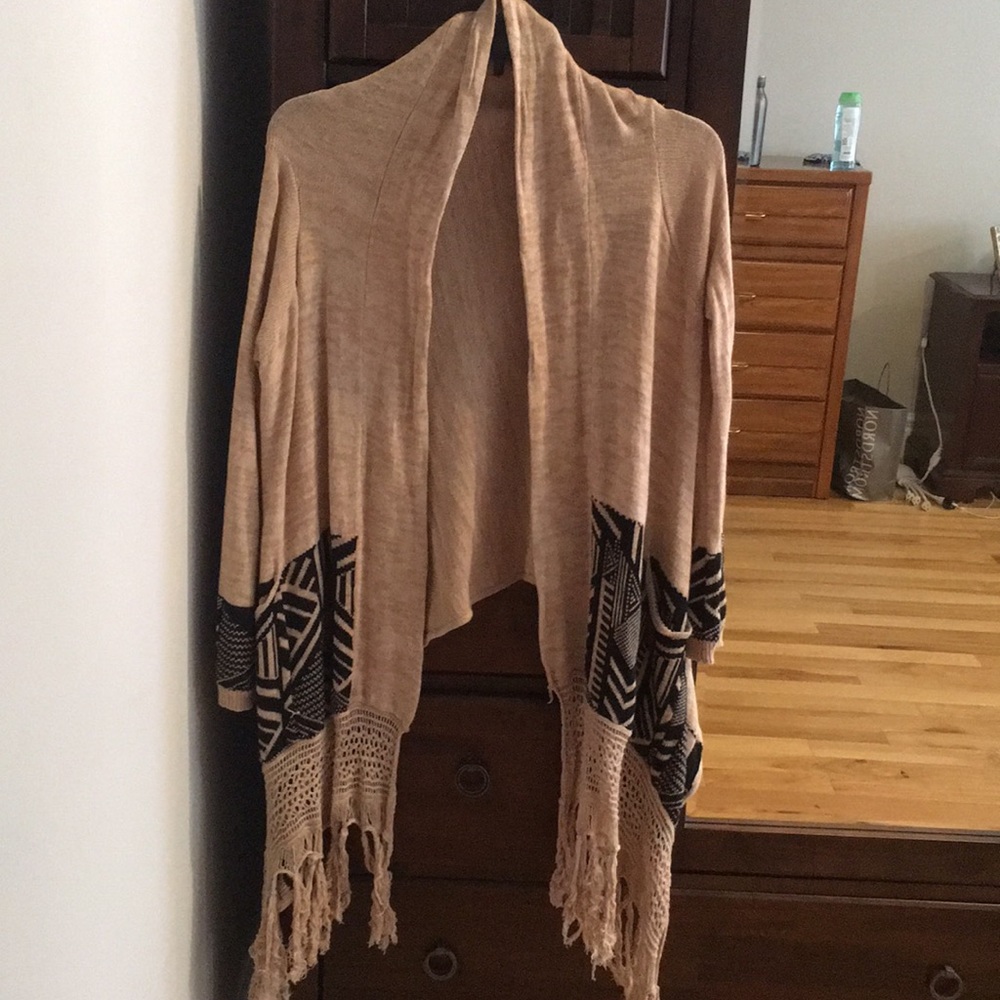 Cardigan with unique designs/fringe